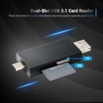 JJC Metal SD Card Reader, USB 3.1 Micro USB 2.0 Type C 3.1 Card Reader Simple USB OTG Adapter for UHS-II UHS-I SD SDHC SDXC Micro SD Micro SDHC Micro SDXC Memory Cards - Imagen 4