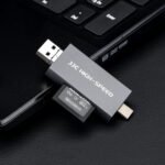 JJC Metal SD Card Reader, USB 3.1 Micro USB 2.0 Type C 3.1 Card Reader Simple USB OTG Adapter for UHS-II UHS-I SD SDHC SDXC Micro SD Micro SDHC Micro SDXC Memory Cards - Imagen 9