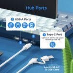 RK ROYAL KLUDGE RK96 RGB Limited Edition, 96 Keys Wireless Bluetooth 5.0/2.4G/USB-C Hot Swap Mechanical Keyboard with Software Support, Yellow Switch, Forest Blue, US QWERTY - Imagen 5