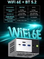 GMKtec Ryzen 5 Pro 6650H Mini PC (6N/12H up to 4.5GHz Beats 5825U), Dual 2.5GbE LAN, 16GB LPDDR5 RAM + 512GB PCIe SSD, M8 Mini Desktop Computer, Oculink, USB4, HDMI, USB-C for Office/Gaming - Image 7