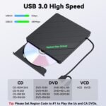 ELUTENG External CD/DVD Drive with USB 3.0 Type-C External DVD Burner - Image 4