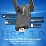 NEWFAST USB WiFi Adapter for PC 5400Mbps WiFi6E Adapter, USB3.0 Wi-Fi 6 for PC 6GHz/5GHz/2.4GHz USB WiFi Antenna Compatible Windows 11/10, MU-MIMO - Image 6