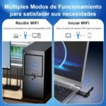 NEWFAST USB WiFi Adapter for PC 5400Mbps WiFi6E Adapter, USB3.0 Wi-Fi 6 for PC 6GHz/5GHz/2.4GHz USB WiFi Antenna Compatible Windows 11/10, MU-MIMO - Image 7