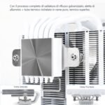 TR AXP120-X67 White ARGB Low Profile CPU Air Cooler with TL-C12015W-S 120mm PWM Fan, 6 Heat Pipes, 67mm Height, for AMD AM4 AM5/Intel - Image 6