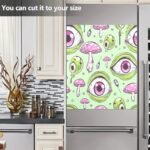 Funny Eyes - Cubierta magnética impermeable para lavavajillas, calcomanía magnética para refrigerador, decoración de gabinete, calcomanías para electrodomésticos para el hogar, cocina, 23 x 26 - Image 6