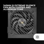 Mars Gaming MPB750SIM, ATX 750W Full Modular Power Supply, 7 Years Warranty, 80Plus Bronze 230V EU, 90% Efficiency, Extreme Silence 140mm SI Fan, AI2-RPM, DC-DC and SMD Technologies, Black - Image 4