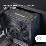 Mars Gaming MPB750SIM, ATX 750W Full Modular Power Supply, 7 Years Warranty, 80Plus Bronze 230V EU, 90% Efficiency, Extreme Silence 140mm SI Fan, AI2-RPM, DC-DC and SMD Technologies, Black - Image 5