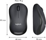 Logitech M220 Silent Wireless Mouse, 2.4 GHz, USB Receiver, Optical Tracking with 1000 dpi Resolution, 18 Month Battery, Ambidextrous, Compatible with PC, Mac, Notebook - Black - Image 10