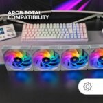 Mars Gaming MF-SI4KIT, Kit 4x Ultra-Quiet Fans 120mm, ARGB Infinity Mirror Lighting, FDB Bearings and Copper Core, Remote Control and HUB, Full ARGB Compatibility, White - Image 5