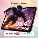 13.4 Inch Android 16 Tablet, 4G LTE and 5G Wi-Fi, Octa-Core Tablet, 36GB RAM+512GB ROM (1TB TF), 2000x1200 Display, Widevine L1/8+13 MP/11580 mAh/GMS/GPS, with Keyboard+Mouse (Grey) - Image 5