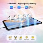 13.4 Inch Android 16 Tablet, 4G LTE and 5G Wi-Fi, Octa-Core Tablet, 36GB RAM+512GB ROM (1TB TF), 2000x1200 Display, Widevine L1/8+13 MP/11580 mAh/GMS/GPS, with Keyboard+Mouse (Grey) - Image 6