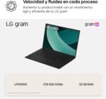 LG gram 14Z90T-G.AD88B Notebook 14 Inches, FHD IPS, Intel Core Ultra7, 32GB RAM, 1TB SSD, Anti-Glare, 1g, Battery up to 30h, Windows 11, Black - Imagen 10