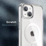 JETech Magnetic Case for iPhone 14 6.1 Inch, Compatible with MagSafe Wireless Charging, Bumper Phone Case, Anti-Scratch Transparent Back (Transparent) - Imagen 8