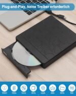 External CD DVD Drive for Laptop - External DVD Burner with USB 3.0 Type-C Type C SD/TF Card Reader and USB Ports - External CD DVD Drive for MacBook Laptop - Image 3