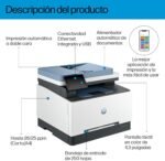 HP Color LaserJet Pro 3302fdn 499Q7F, Laser Printer A4 Multifunction Automatic Double-Sided Scanner, Copier, Fax (25ppm, Ethernet, 1.2GHz Processor, 512MB Memory, HP Smart App) White and Blue - Imagen 4