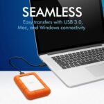 LaCie Rugged Mini 1TB 2.5" Portable External Hard Drive for PC Mac iPad & iPhone, Data Rescue Service (LAC301558) - Image 6