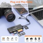 Memory Card Reader 7 in 3 Connector (USB+USB-C+Lightning) SD Card Reader for SD/TF/CF/Micro SD/XD/MS Reader, Micro SD Card Reader for iPhone/iPad/MacBook/Samsung - Image 4