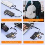 Memory Card Reader 7 in 3 Connector (USB+USB-C+Lightning) SD Card Reader for SD/TF/CF/Micro SD/XD/MS Reader, Micro SD Card Reader for iPhone/iPad/MacBook/Samsung - Image 9