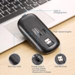 Ewent Rechargeable Wireless Mouse with RGB Lights | Bluetooth 5.2 & 2.4 GHz | Adjustable DPI (800/1200/1600) | Silent Buttons | Compatible with Windows, Mac, iOS, Android - Image 5