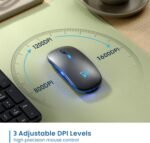 Ewent Rechargeable Wireless Mouse with RGB Lights | Bluetooth 5.2 & 2.4 GHz | Adjustable DPI (800/1200/1600) | Silent Buttons | Compatible with Windows, Mac, iOS, Android - Image 7