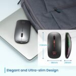 Ewent Rechargeable Wireless Mouse with RGB Lights | Bluetooth 5.2 & 2.4 GHz | Adjustable DPI (800/1200/1600) | Silent Buttons | Compatible with Windows, Mac, iOS, Android - Image 8