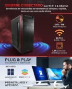 Greed® Basic V2 PC with AMD Ryzen 5 4600G - Desktop + Home Office with 4.2GHz, 8GB RAM/RAM - 256GB SSD - DVD+RW - USB3.1 - Wi-Fi, Windows 11 Pro - Image 6