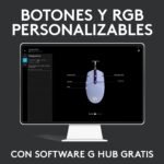 Logitech G G203 LIGHTSYNC Gaming Mouse with Customizable RGB Lighting, 6 Programmable Buttons, 8K Captor for Gaming, Tracking up to 8,000 dpi, Ultra-Light - Purple - Imagen 10