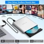 External Aluminum Blu Ray Drive, Compatible with 25G Bluray Discs Read/Write Discs, USB 3.0 and Type C, Portable CD Writer 3D Blu-Ray BD for Laptop - Image 5