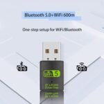 WiFi USB for PC – 433 Mbit/S 5GHZ, 150 Mbit/S 2.4GHZ, Compatible with Windows 11/10/8.1/8/7/XP, No Need to Install the Driver, with Bluetooth Function - Image 3