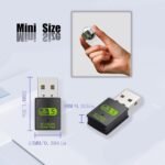 WiFi USB for PC – 433 Mbit/S 5GHZ, 150 Mbit/S 2.4GHZ, Compatible with Windows 11/10/8.1/8/7/XP, No Need to Install the Driver, with Bluetooth Function - Image 4