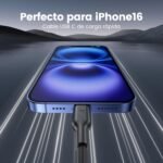 RAMPOW USB C Cable Fast Charging 4Pack, USB C to USB A Cable 1m+1m, USB C to USB C Cable 1m+1m 60W - Image 4