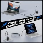 RAMPOW USB C Cable Fast Charging 4Pack, USB C to USB A Cable 1m+1m, USB C to USB C Cable 1m+1m 60W - Image 5