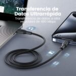 RAMPOW USB C Cable Fast Charging 4Pack, USB C to USB A Cable 1m+1m, USB C to USB C Cable 1m+1m 60W - Image 9