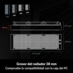 ARCTIC Liquid Freezer III 420 A-RGB - Liquid Cooling PC, AIO for CPU, Intel and AMD, Efficient PWM Controlled Pump, Fan: 200-1900 rpm, LGA1851 and LGA1700 Contact Frame - White - Image 3