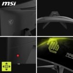 MSI mag 275CQF E18, 27 Fulgas, WQHD,2560x1440, 1500R, Gaming Monitor, Rapid VA, 180Hz, 0.5ms, HDR Ready, Eye Care, HDMI 2.0b,DP 1.4a, Frameless, Adjustable Tilt, VESA Support, Black - Image 5