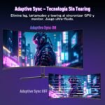 Amzfast Curved Gaming Monitor 34'', 240Hz, UWQHD 3440x1440, 21:9, 1ms MPRT, Adaptive Sync, sRGB 130% / DCI-P3 98%, HDMI 2.1, DisplayPort, Eye-Care, VESA 75x75, Pip/PBP - AMZG34C5QPro - Image 5