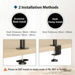 BONTEC Monitor and Laptop Stand for 13-27 Inch LED LCD Screens and Laptop up to 17 Inches, Monitor Stand with Tilt and Swivel Tray, MAX VESA 75/100 mm - Imagen 6