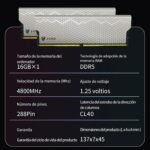 JAZER RAM DDR5 16GB 4800MHz CL40, DIMM 288-Pins 1.1V High Performance PC Memory Module - Image 5