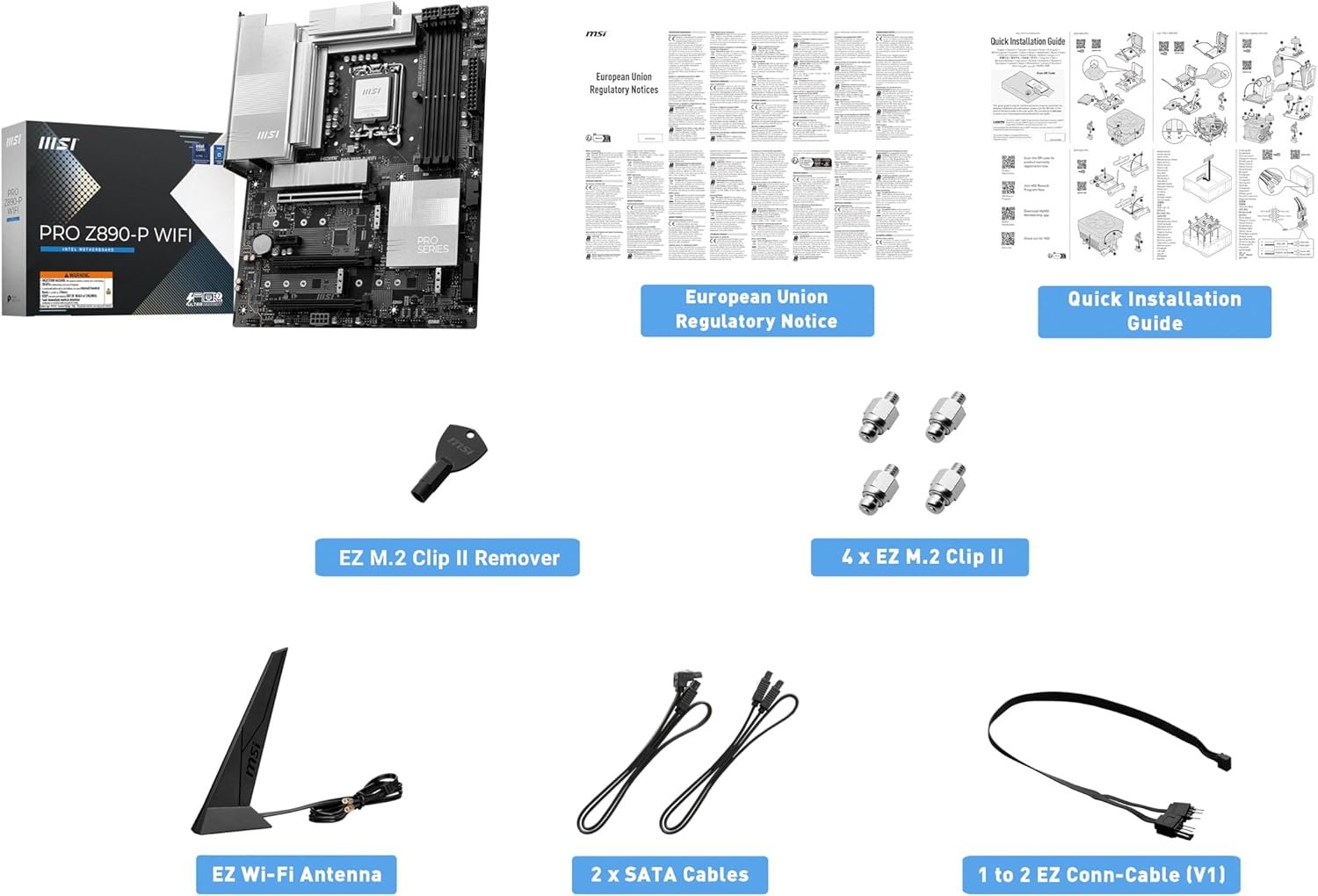 MSI PRO Z890-P WiFi ProSeries Motherboard - Supports Intel Core Ultra Series 2, LGA 1851, DDR5, PCIe 5.0, M.2, SATA, 5Gbps LAN, USB Type-C, Wi-Fi 7, Bluetooth 5.4, Thunderbolt - Imagen 8