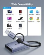 BENFEI CFexpress Type B Card Reader with USB 3.2 (Gen 2) 10Gbps, CFexpress Type B USB-C and USB-A 2-in-1 Adapter, Compatible with Windows/Mac/Linux/Android (Not for XQD Card) - Imagen 4