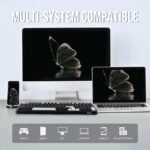 EPOMAKER TH99 Tri-Mode Mechanical Gaming Keyboard, Customizable and Hot-Swappable with Numeric Keypad, Gasket and RGB, Creamy Sound, for PC/Mac/Office/Gaming (Black, Creamy Jade) - Imagen 4