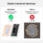 QWIIZLAB 80Gbps fanless NVMe enclosure with aluminum housing, Thunderbolt 5/4/3 compatible, backward compatible USB 4/UBS3.2/3.1/3.0, supports PCIe M.2 SSD up to 8TB - Imagen 3