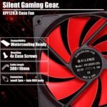 Xilence XPF120.R Case Fan 120 mm 3 Pin Red and Black - Imagen 5
