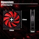 Xilence XPF120.R Case Fan 120 mm 3 Pin Red and Black - Imagen 6