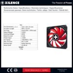 Xilence XPF120.R Case Fan 120 mm 3 Pin Red and Black - Imagen 7