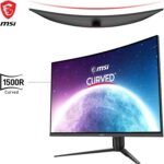 Msi G32CQ5P 31.5-Inch WQHD Curved Gaming Monitor, 1500R VA Panel 2560 x 1440, 170Hz/1ms, Adaptive Sync, 3-Way Adjustable DP 1.2a, HDMI 2.0b CEC - Image 3
