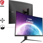Msi G32CQ5P 31.5-Inch WQHD Curved Gaming Monitor, 1500R VA Panel 2560 x 1440, 170Hz/1ms, Adaptive Sync, 3-Way Adjustable DP 1.2a, HDMI 2.0b CEC - Image 4