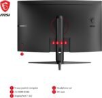 Msi G32CQ5P 31.5-Inch WQHD Curved Gaming Monitor, 1500R VA Panel 2560 x 1440, 170Hz/1ms, Adaptive Sync, 3-Way Adjustable DP 1.2a, HDMI 2.0b CEC - Image 5