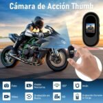 Action Camera, Sports Camera 120° Helmet Camera Mini Body Video Camera with 0.59 Inch Screen, Supports Automatic Night Vision for Motorcycle and Bike (Black) - Imagen 4