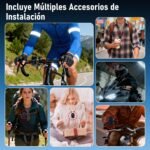 Action Camera, Sports Camera 120° Helmet Camera Mini Body Video Camera with 0.59 Inch Screen, Supports Automatic Night Vision for Motorcycle and Bike (Black) - Imagen 8